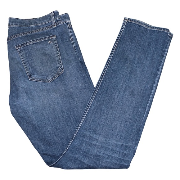 Rag & Bone Jeans Mens 34x32 Blue Fit 2 Slim Straight Button Fly Made In USA - Picture 2 of 10